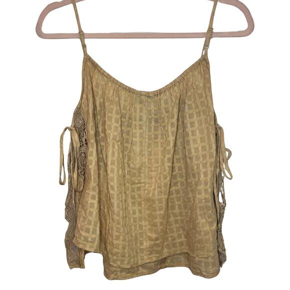 NWT American Eagle Flowy Side-Tie Spaghetti Strap Tank - Sunshine Vibes ☀️ - Picture 2 of 8